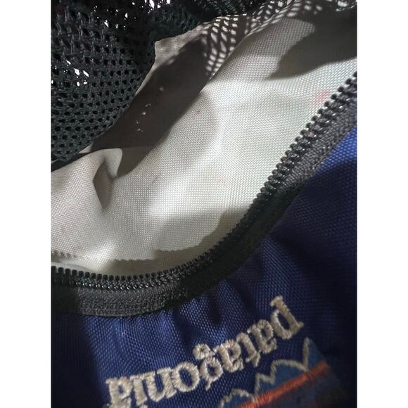 Patagonia Vintage Waist Pack Hip Belt Bag Blue Black Mesh Front Outdoor Gear - Picture 6 of 8